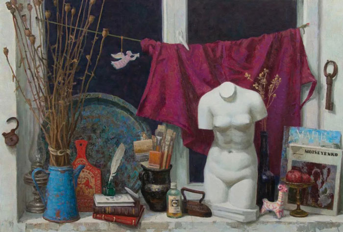 俄羅斯畫家伊戈爾·帕諾夫油畫作品，畫風質樸的俄羅斯傳統寫實繪畫