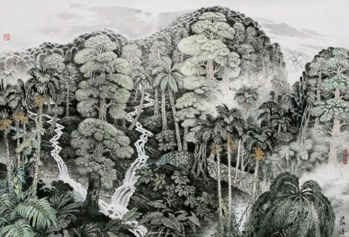 “筆耕熱帶雨林、墨舞海角天涯”海南書畫藝術(shù)網(wǎng)名譽主席鄒才干作品欣賞