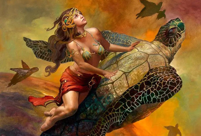 美國幻想藝術(shù)家和野生動物畫家朱莉·貝爾油畫作品欣賞