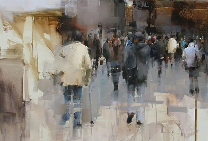 斯洛伐克畫家蒂博爾·納吉Tibor Nagy，濃重油畫色彩表現的風景