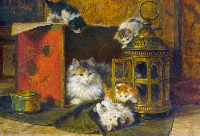荷蘭女畫家亨麗埃特·隆納·克尼普，100年前她畫了超多貓