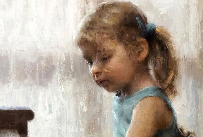 波蘭畫家達米安·萊肖斯特古典風人物油畫