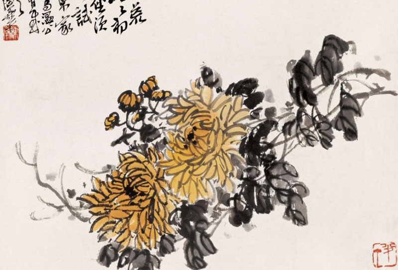 吳昌碩弟子陳半丁國畫小寫意花卉作品欣賞